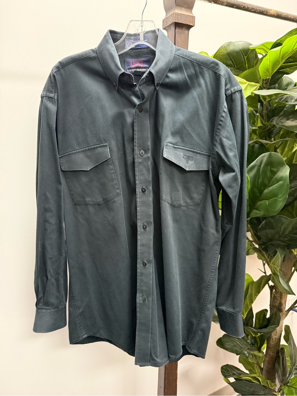 Lucchese Black Long-Sleeve Button-Down Shirt